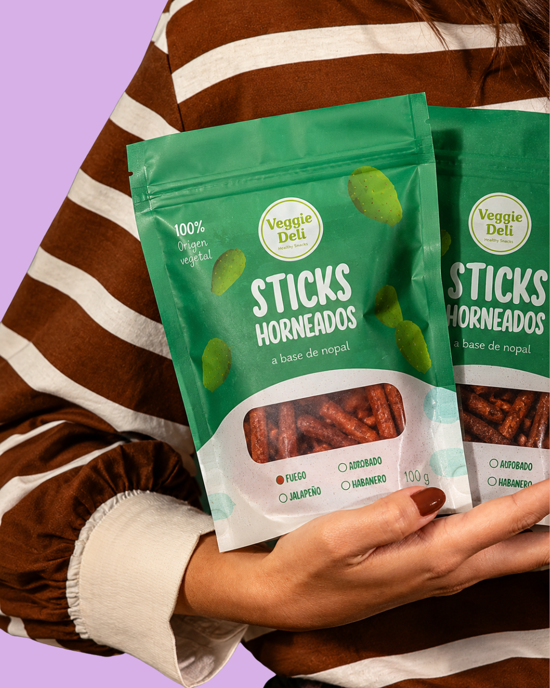Veggie Nopal Horneados 100 gr